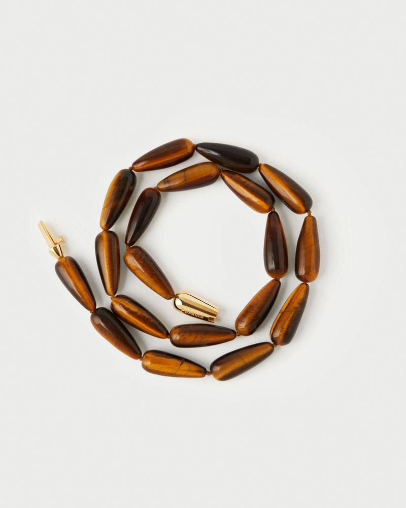 Tiger Eye Drop necklace - 
  
    Sterling Silver / 18K Gold plating
  
