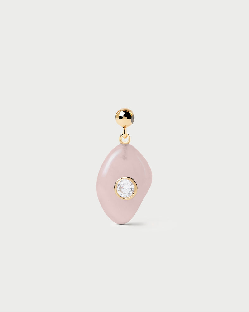 Love Rose Quartz charm - 
  
    Sterling Silver / 18K Gold plating
  
