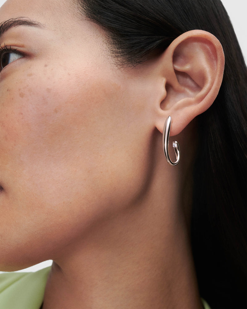 Volta silver hoops - 
  
    Sterling Silver
  
