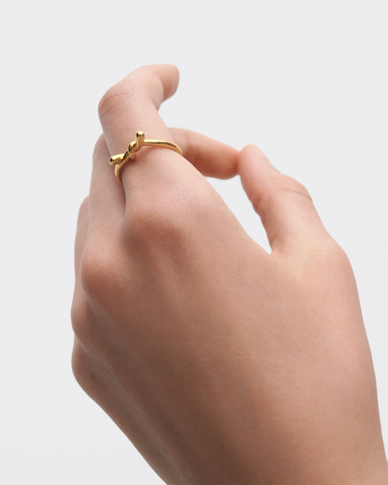 Twist ring - 
  
    Sterling Silver / 18K Gold plating
  
