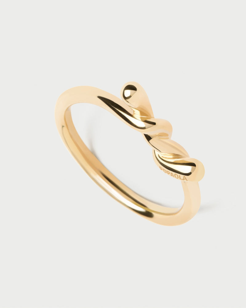 Twist ring - 
  
    Sterling Silver / 18K Gold plating
  
