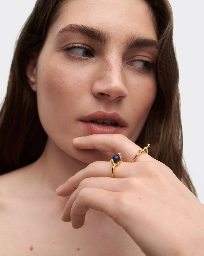 Twist ring - 
  
    Sterling Silver / 18K Gold plating
  
