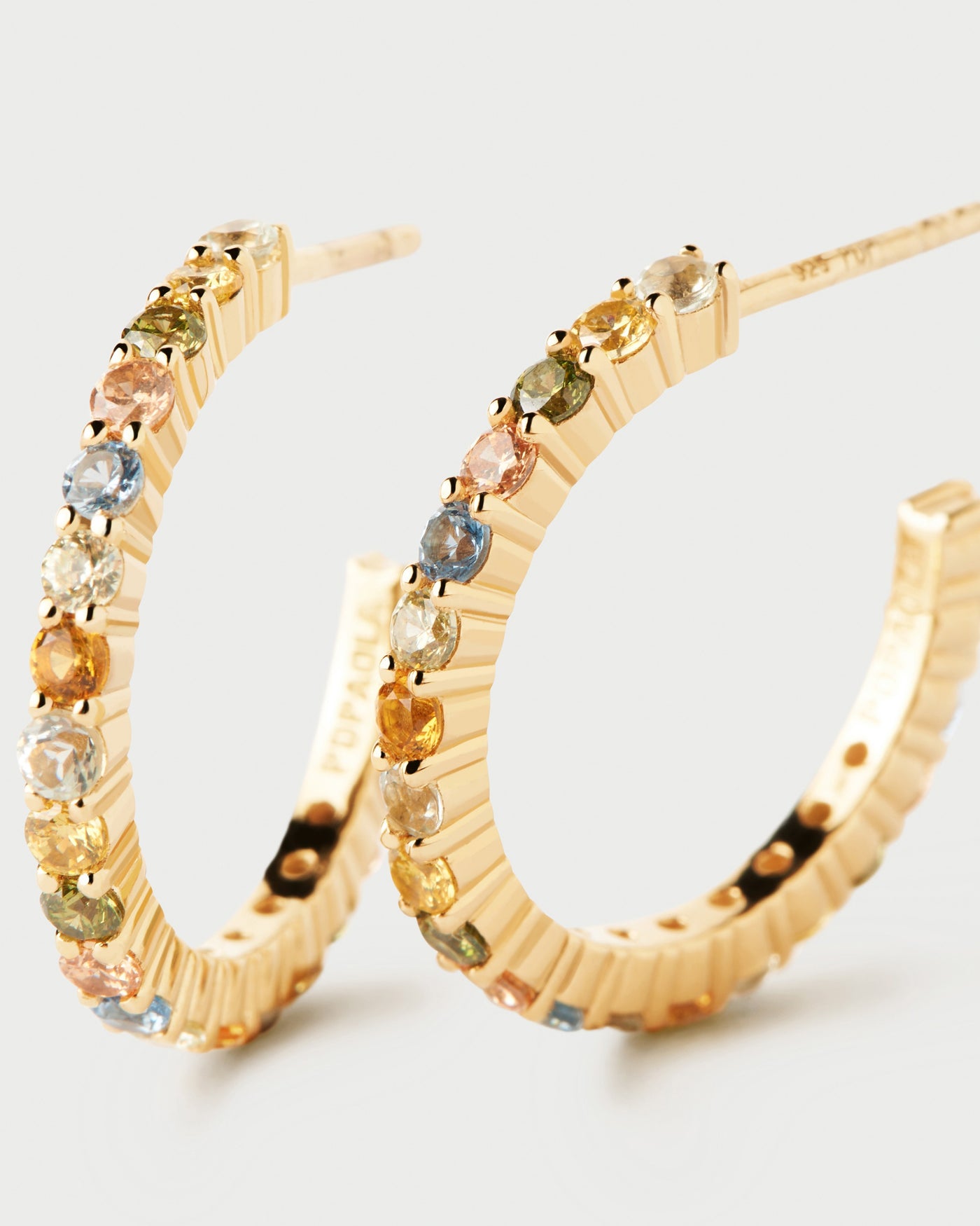 Rainbow hoops - 
  
    Sterling Silver / 18K Gold plating
  
