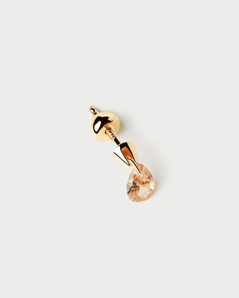Peach Lily single earring - 
  
    Sterling Silver / 18K Gold plating
  
