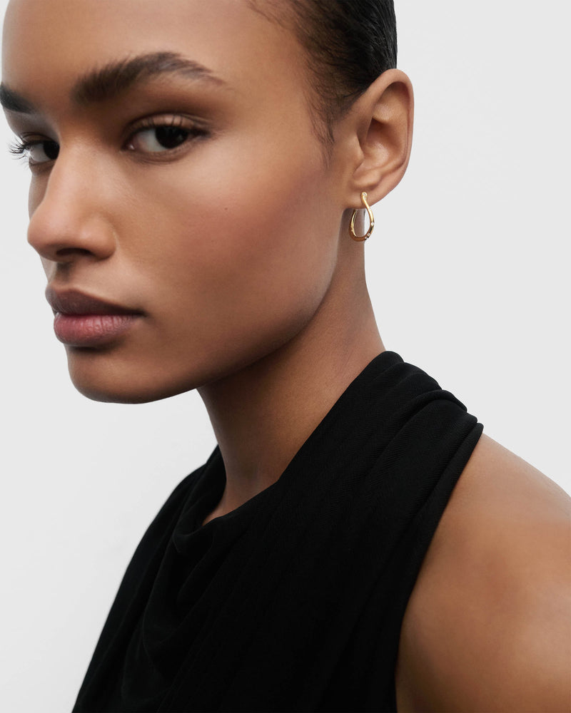 Air mini hoops - 
  
    Sterling Silver / 18K Gold plating
  
