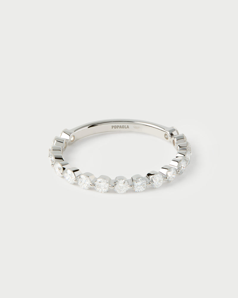 Diamonds and white gold Astra eternity ring - 
  
    18K White gold / Rhodium silver plating
  
