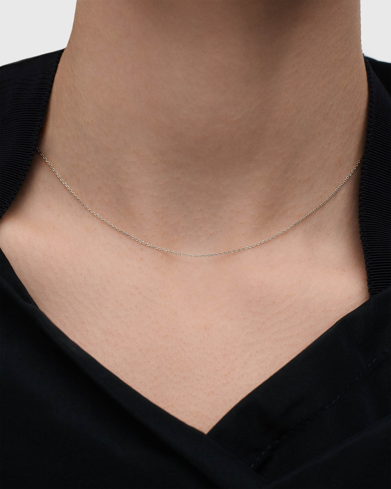 White gold Jane chain necklace - 
  
    18K White gold / Rhodium silver plating
  
