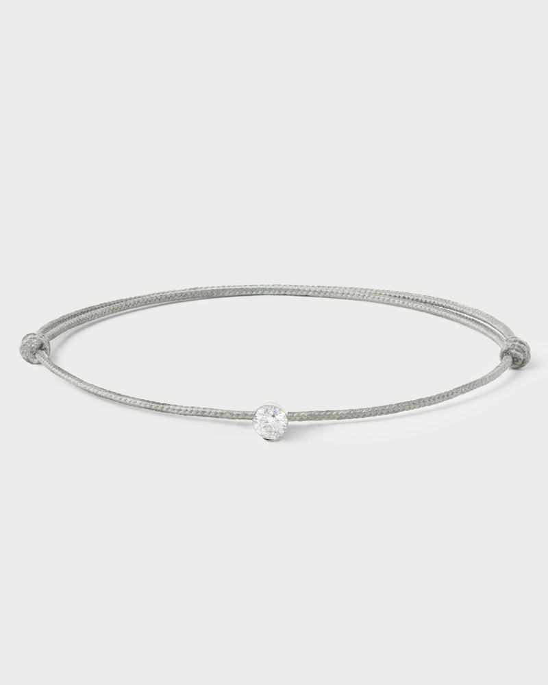 Grace diamond cord bracelet - 
  
    18K White gold / Rhodium silver plating
  
