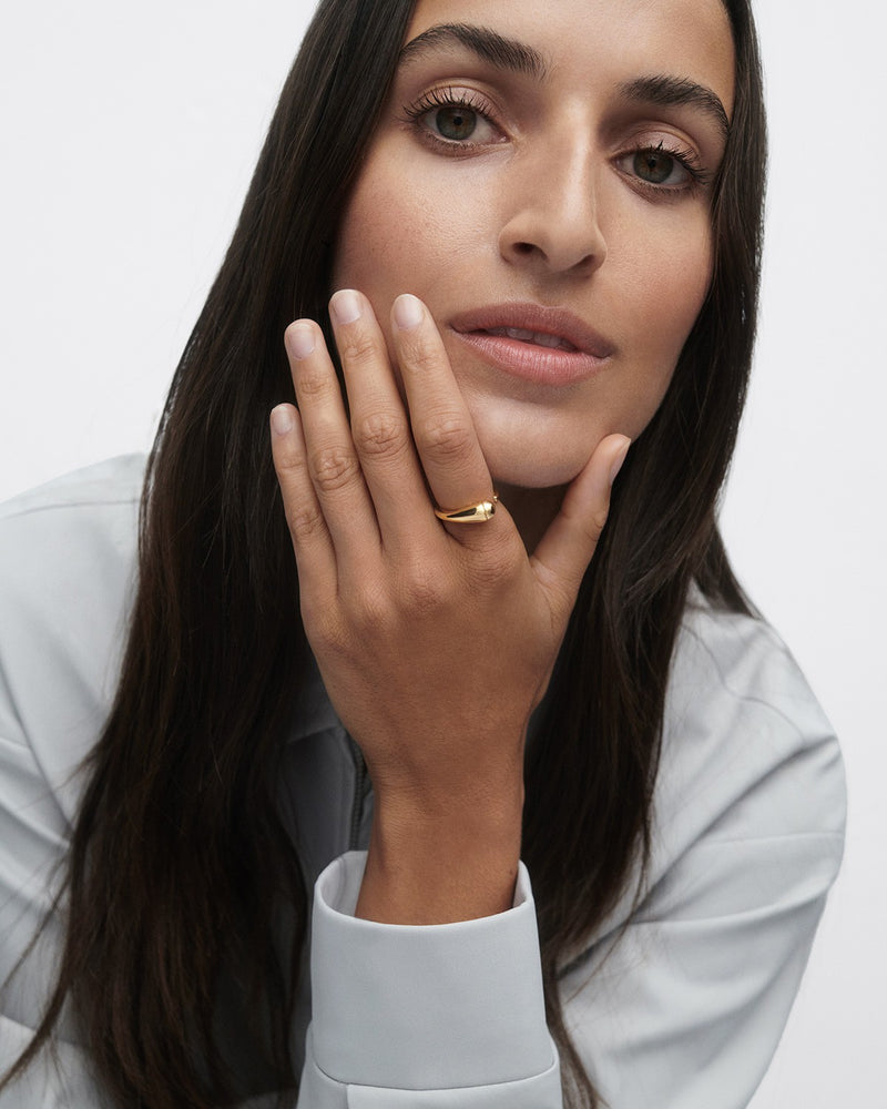 Loop ring - 
  
    Sterling Silver / 18K Gold plating
  
