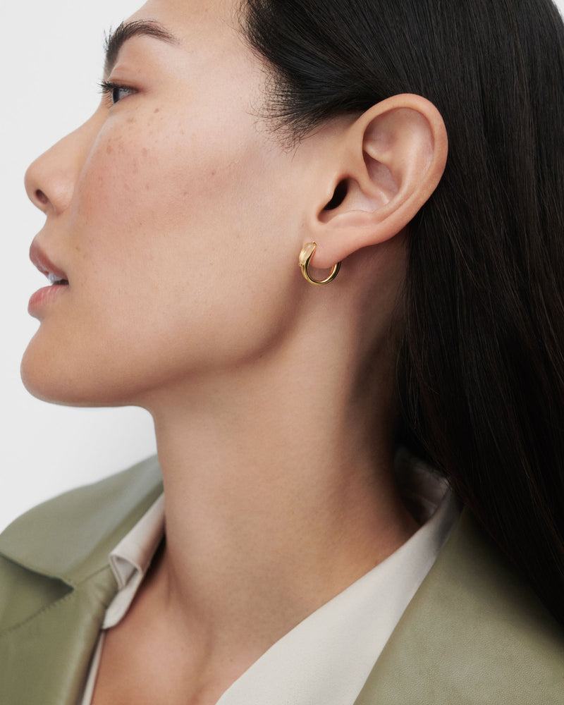 Prehnite Isla hoops - 
  
    Sterling Silver / 18K Gold plating
  
