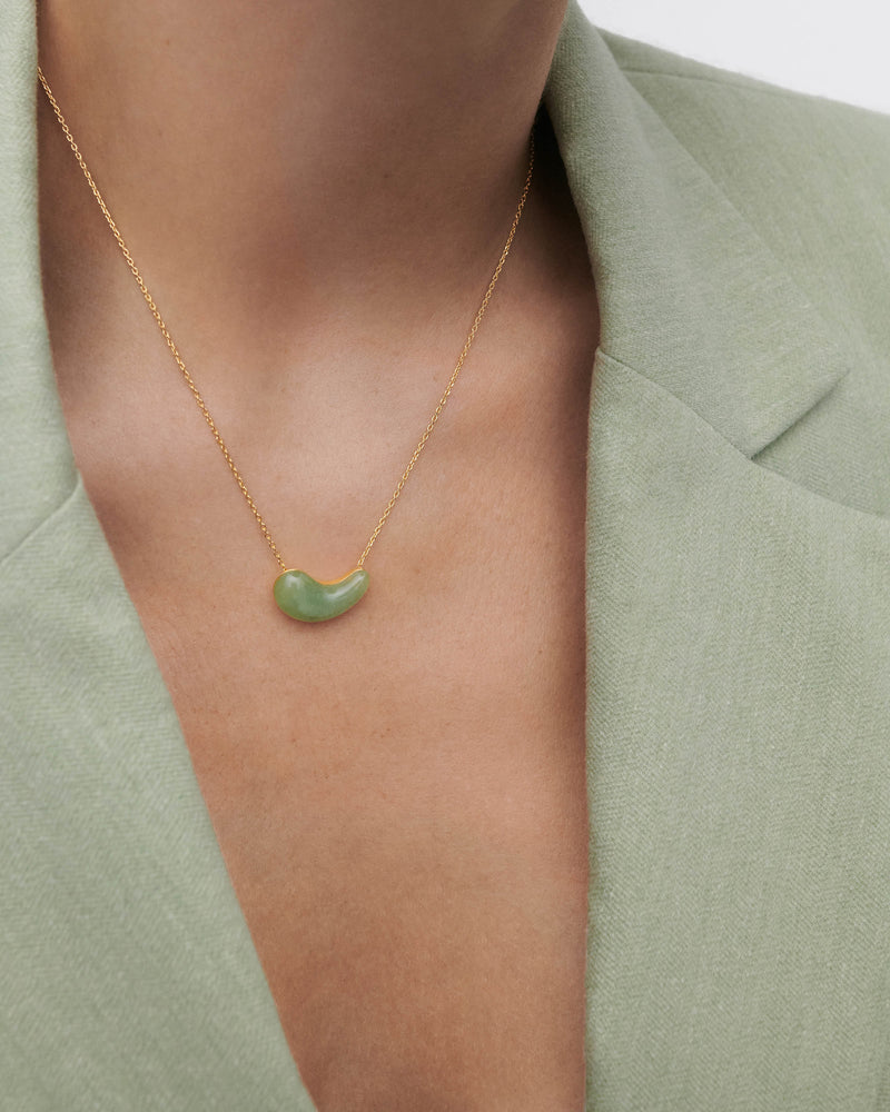 Green aventurine Aura necklace - 
  
    Sterling Silver / 18K Gold plating
  
