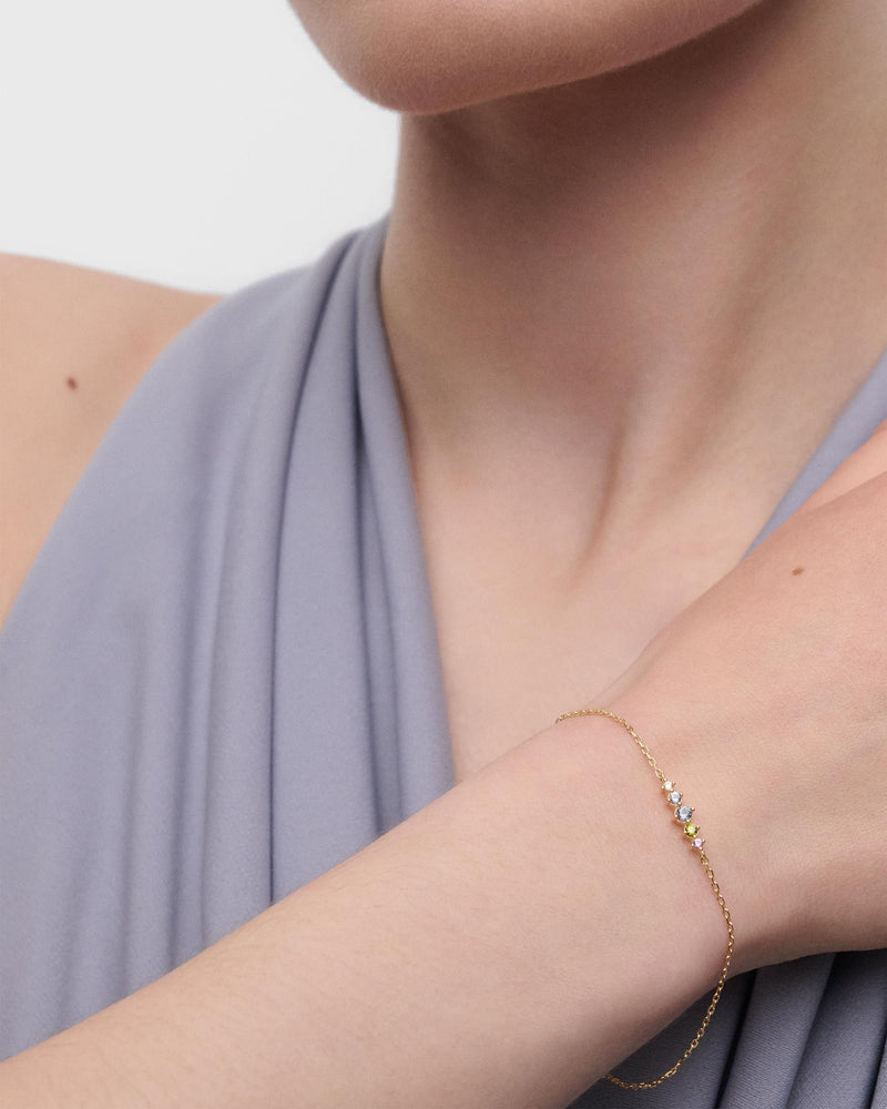 Multicolor Estela bracelet - 
  
    Sterling Silver / 18K Gold plating
  

