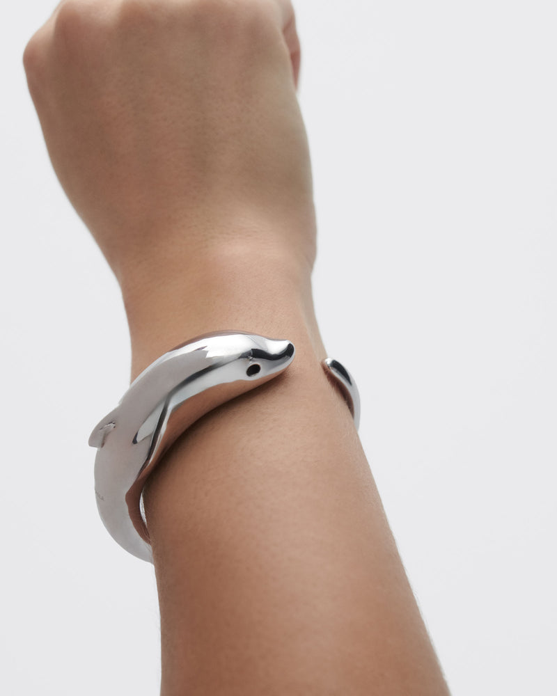Dolphin silver bangle - 
  
    Sterling Silver
  
