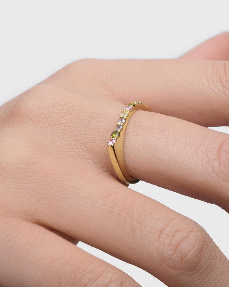 Multicolor Oda ring - 
  
    Sterling Silver / 18K Gold plating
  
