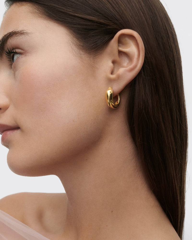 Mini Dolphin hoops - 
  
    Sterling Silver / 18K Gold plating
  
