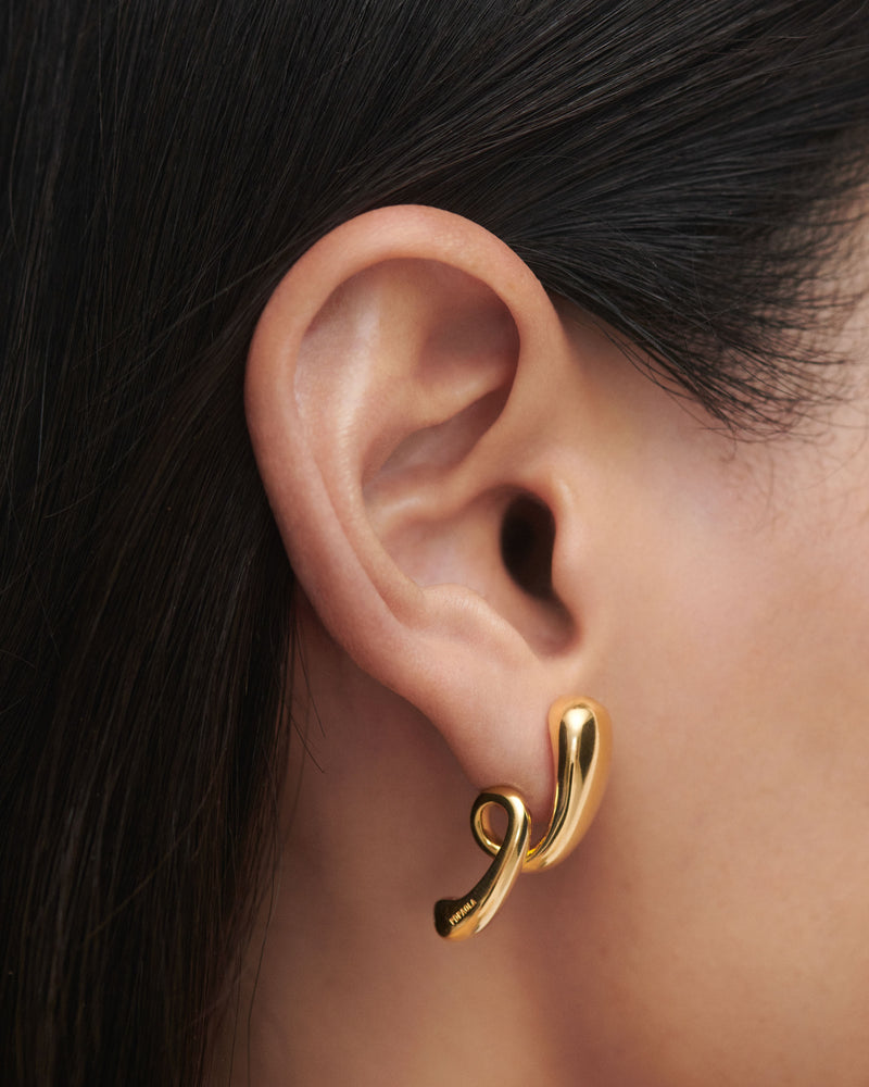 Orbit earrings - 
  
    Sterling Silver / 18K Gold plating
  
