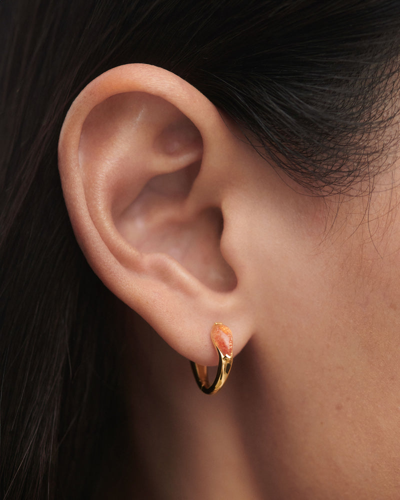 Sunstone Isla hoops - 
  
    Sterling Silver / 18K Gold plating
  

