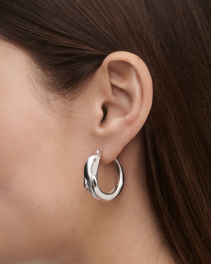 Dolphin silver hoops - 
  
    Sterling Silver
  
