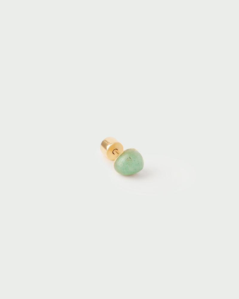 Green aventurine Gravity ear piercing - 
  
    Sterling Silver / 18K Gold plating
  
