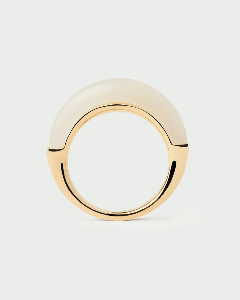 Quartz Nami ring - 
  
    Sterling Silver / 18K Gold plating
  
