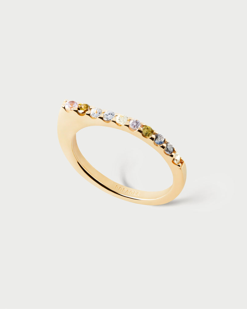 Multicolor Oda ring - 
  
    Sterling Silver / 18K Gold plating
  
