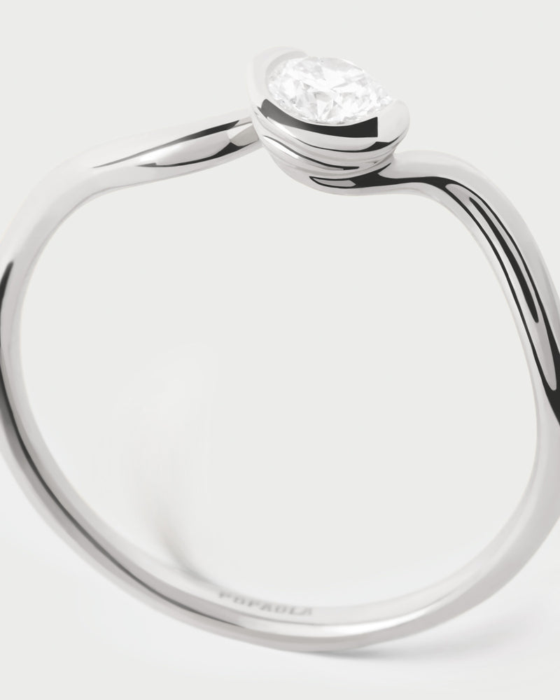 Diamonds and white gold Delia ring - 
  
    18K White gold / Rhodium silver plating
  
