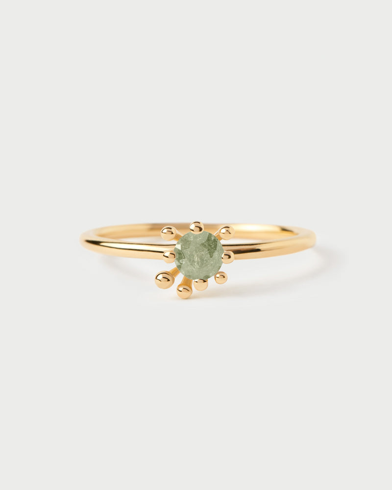 Green Fleur ring - 
  
    Sterling Silver / 18K Gold plating
  
