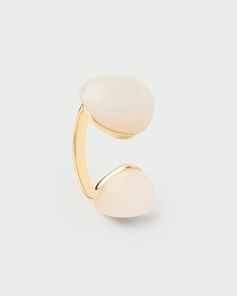 Quartz Gravity ring - 
  
    Sterling Silver / 18K Gold plating
  
