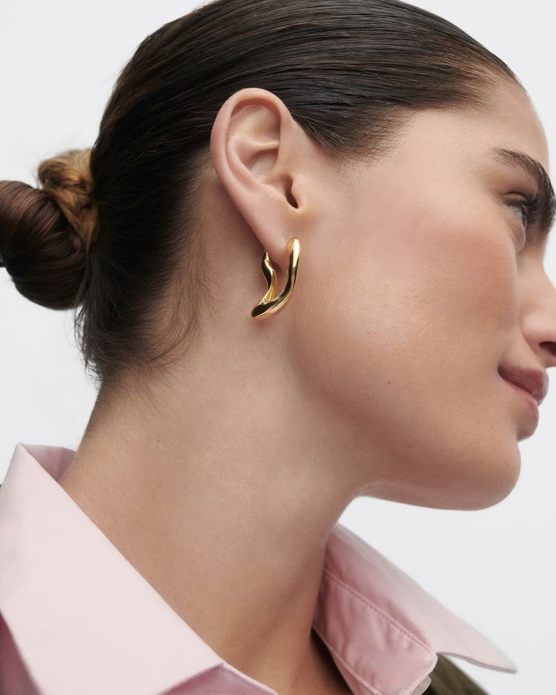 Sense hoops - 
  
    Sterling Silver / 18K Gold plating
  
