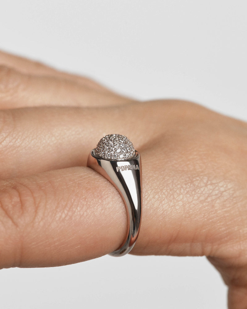 Pavé Moon Silver Ring - 
  
    Sterling Silver
  
