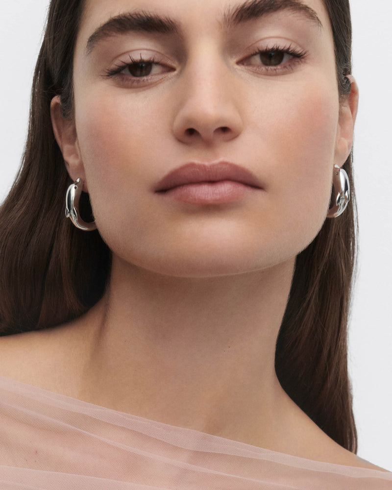 Dolphin silver hoops - 
  
    Sterling Silver
  
