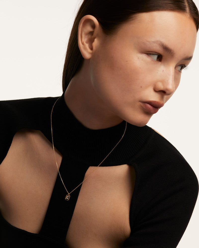 Mini Letter C Necklace - 
  
    Sterling Silver / 18K Gold plating
  
