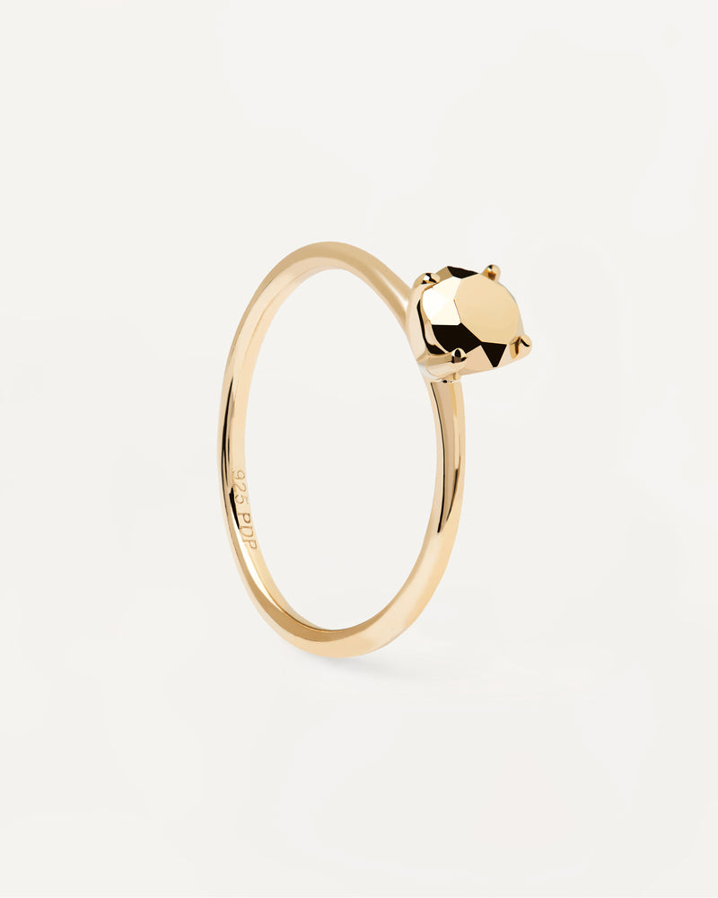 Golden Gem Ring - 
  
    Sterling Silver / 18K Gold plating
  
