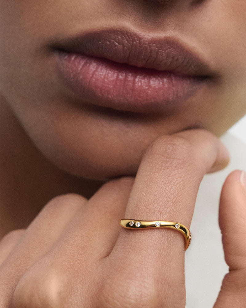 Air ring - 
  
    Sterling Silver / 18K Gold plating
  
