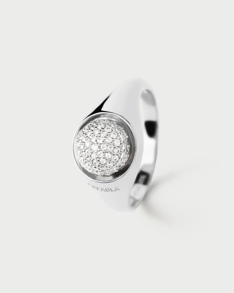 Pavé Moon Silver Ring - 
  
    Sterling Silver
  
