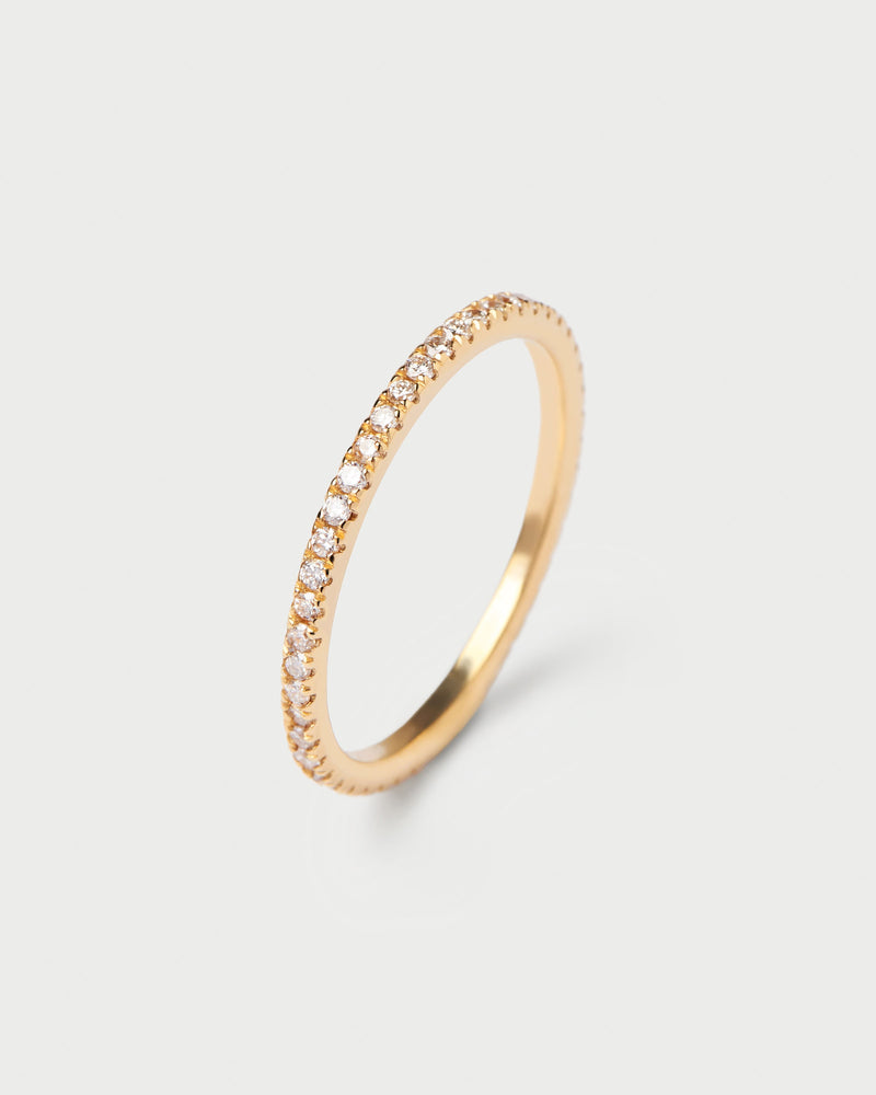 Diamonds and gold Eternity Mini Ring - 
  
    18K Gold
  
