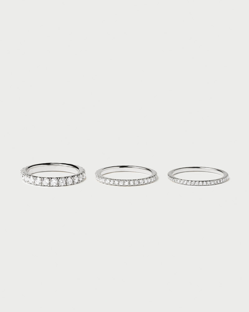 Diamonds and White Gold Eternity Mini Ring - 
  
    18K White gold / Rhodium silver plating
  
