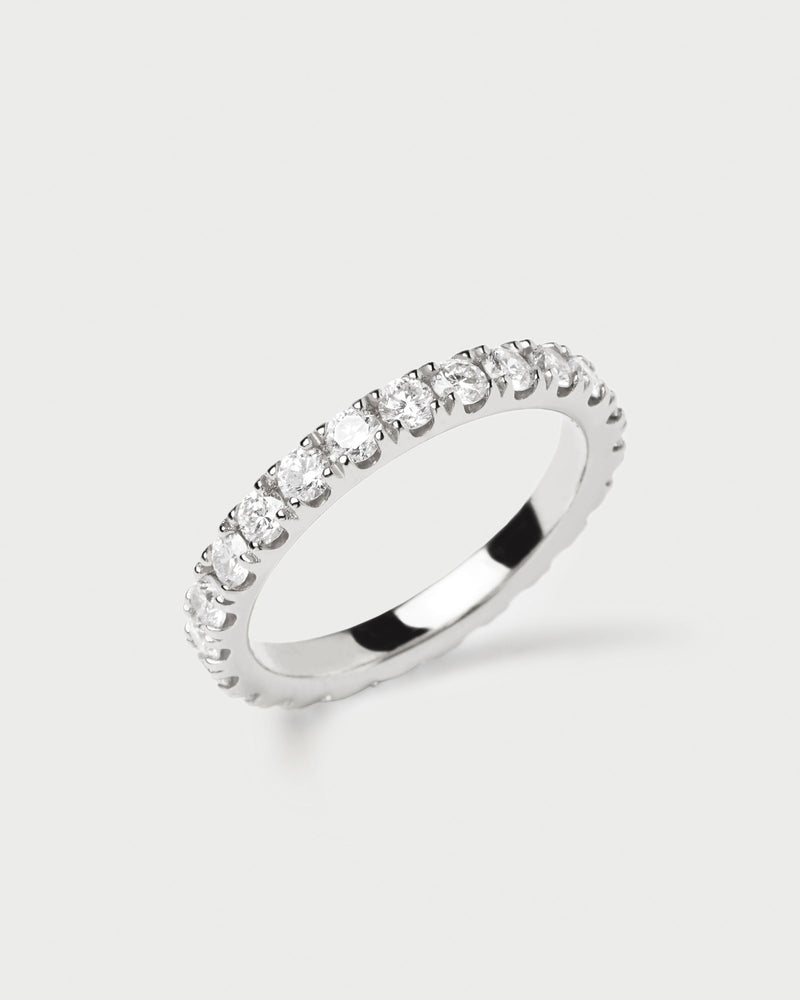 Diamonds and White Gold Eternity Supreme Ring - 
  
    18K White gold / Rhodium silver plating
  
