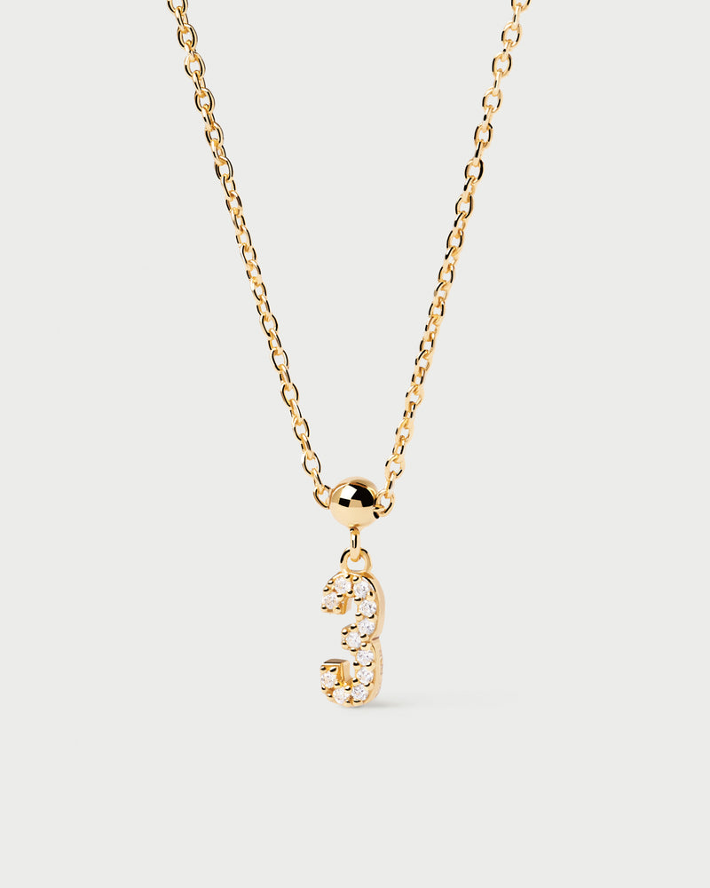 Number 3 Charm - 
  
    Sterling Silver / 18K Gold plating
  
