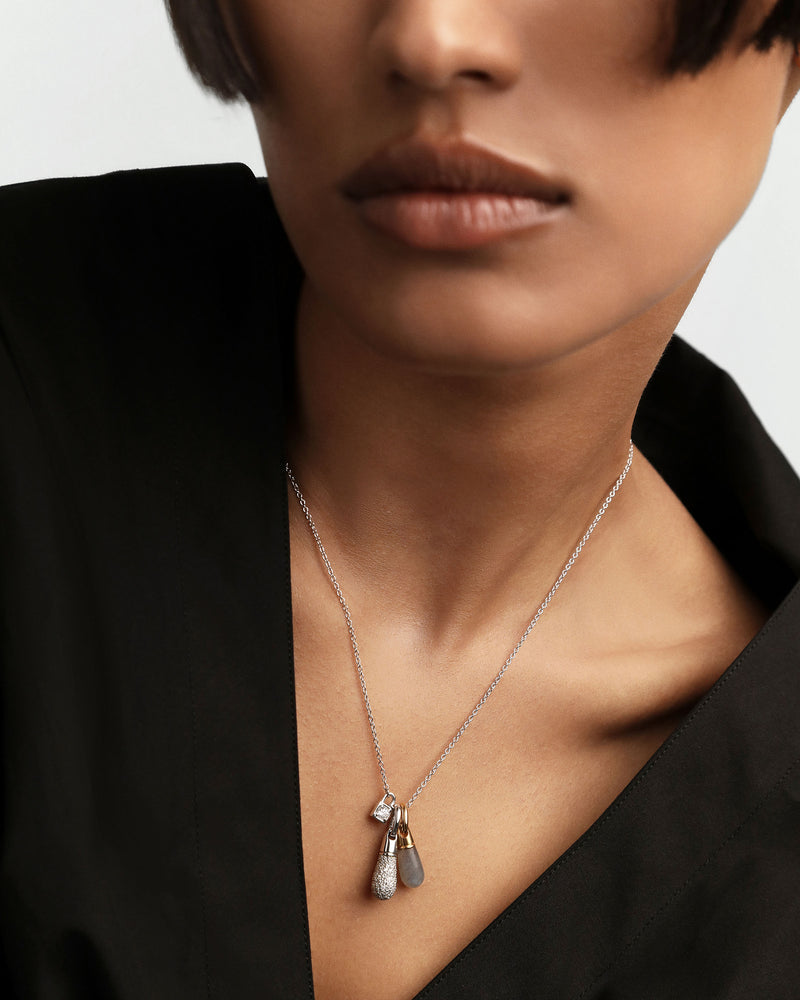 Pavé Drop Silver Pendant - 
  
    Sterling Silver
  
