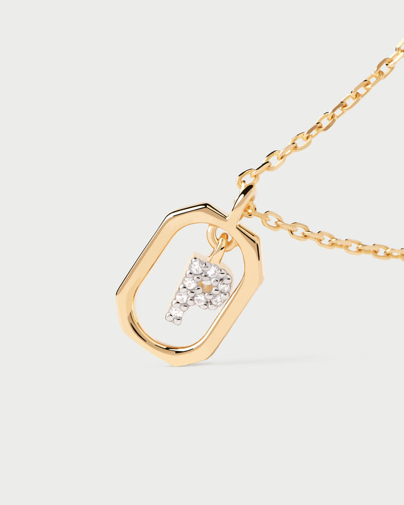 Mini Letter P Necklace - 
  
    Sterling Silver / 18K Gold plating
  
