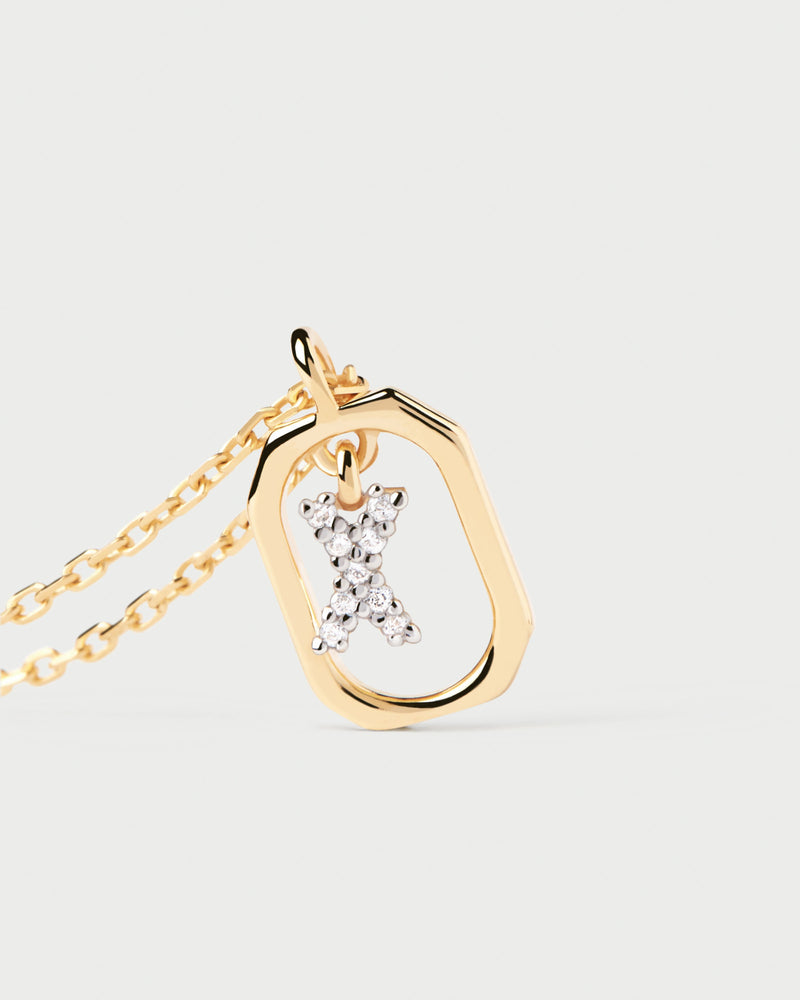 Mini Letter X Necklace - 
  
    Sterling Silver / 18K Gold plating
  
