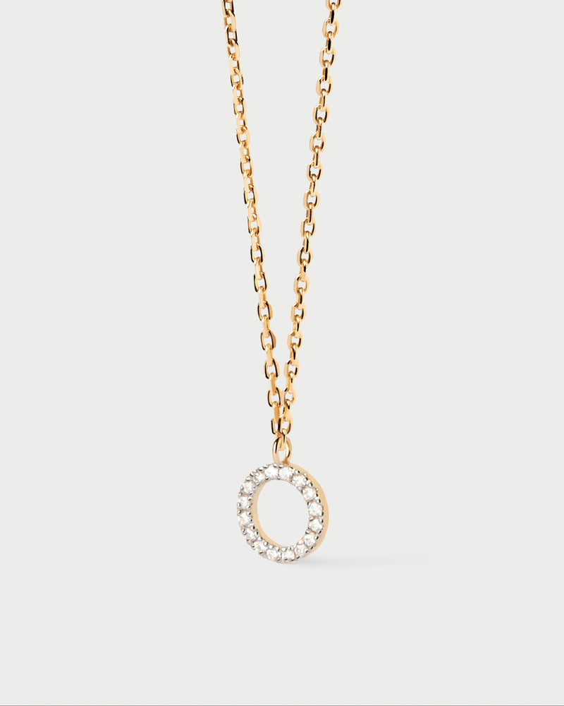 Diamonds and gold Circle necklace - 
  
    18K Gold
  
