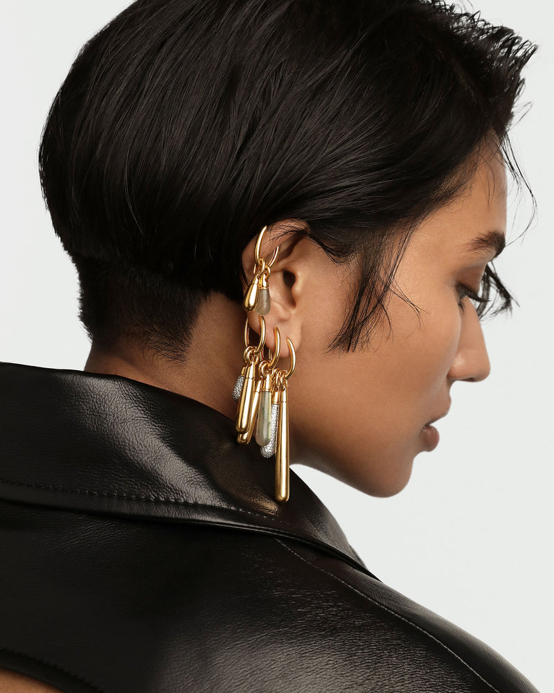 Pavé Large Drop Pendant - 
  
    Sterling Silver / 18K Gold plating
  
