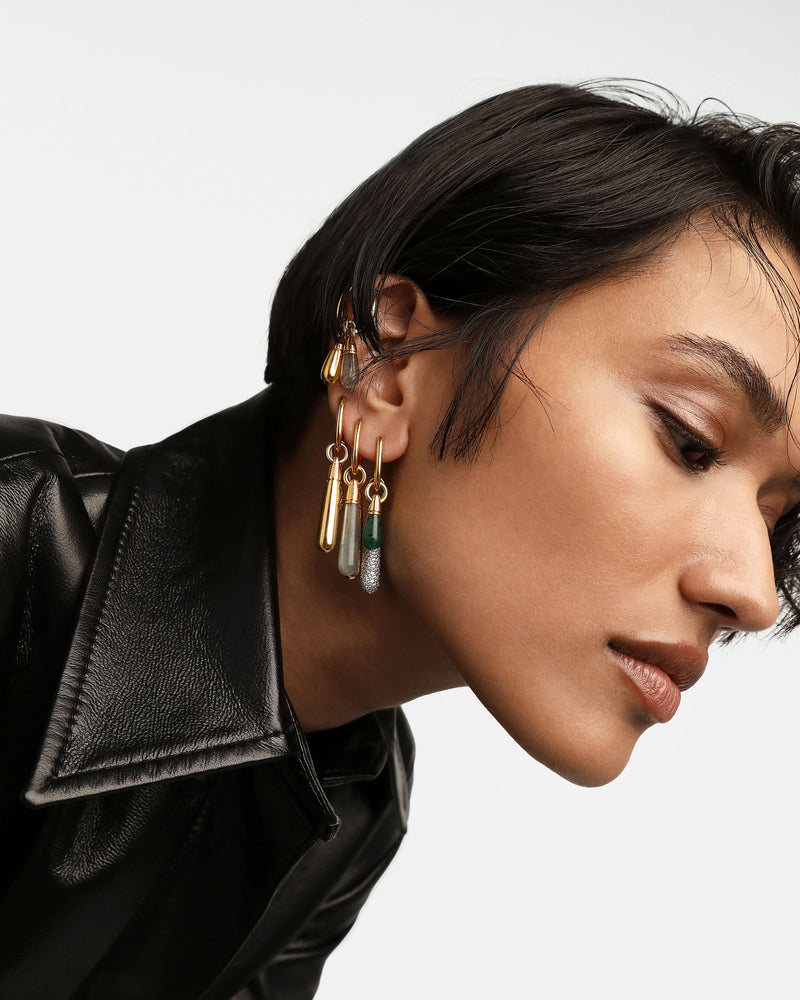 Labradorite Large Drop Pendant - 
  
    Sterling Silver / 18K Gold plating
  
