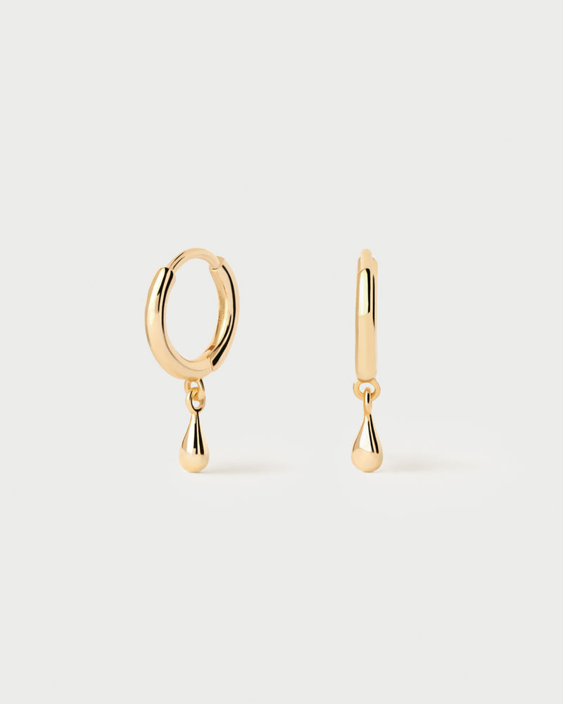 Teardrop Single Hoop Earring - 
  
    Sterling Silver / 18K Gold plating
  
