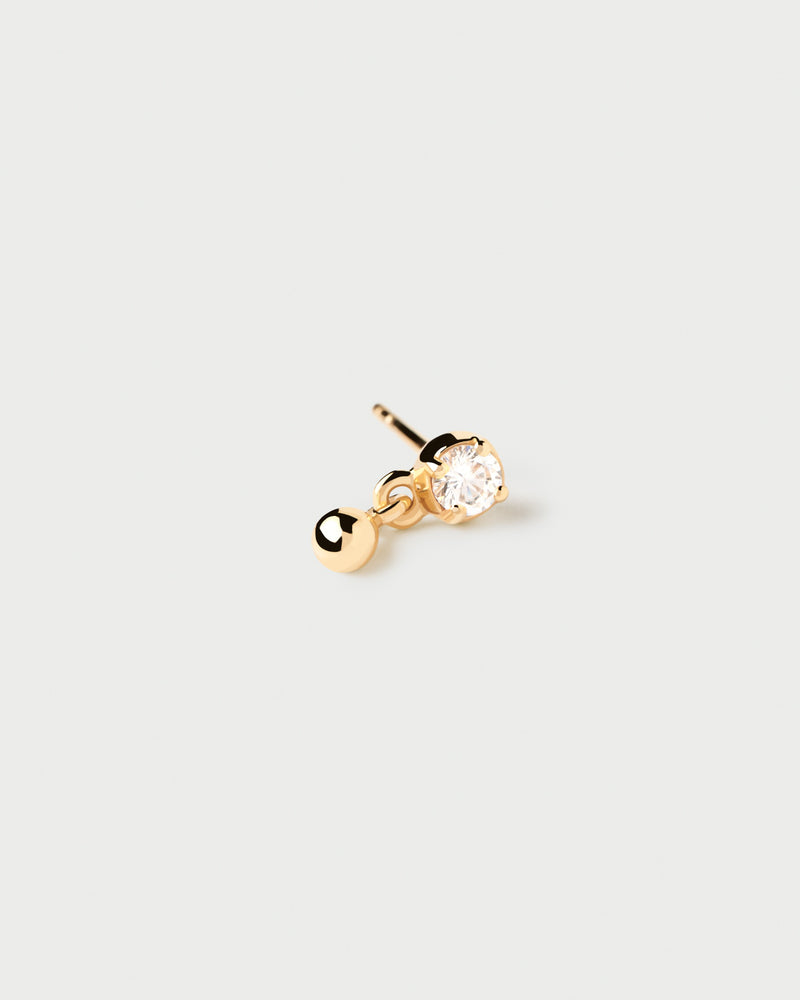Water single stud Earring - 
  
    Sterling Silver / 18K Gold plating
  
