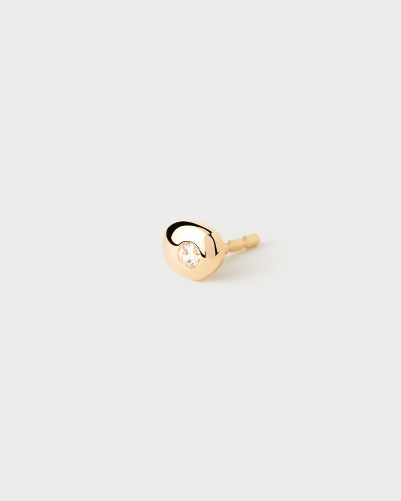 Sand single stud earring - 
  
    Sterling Silver / 18K Gold plating
  
